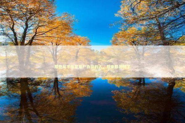 那些从不在意用户协议的人，后来都怎样了 IT技术